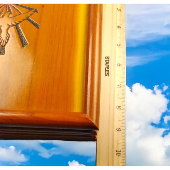 Vtg White Leather Service Recognition Holy Bible 1991 King James Wooden Case EC - Picture 6 of 12